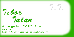 tibor talan business card